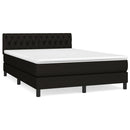 kontinentalseng med madras 140x190 cm stof sort