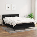 kontinentalseng med madras 140x190 cm stof sort