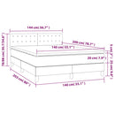 kontinentalseng med madras 140x200 cm stof sort