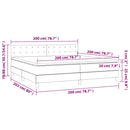 kontinentalseng med madras 200x200 cm stof sort