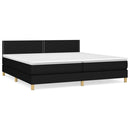 kontinentalseng med madras 200x200 cm stof sort