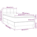 kontinentalseng med madras 80x200 cm stof sort