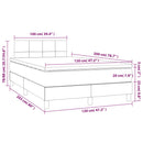 kontinentalseng med madras 120x200 cm stof sort