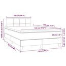 kontinentalseng med madras 120x200 cm stof cremefarvet