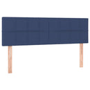 kontinentalseng med madras 140x190 cm stof blå