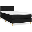 kontinentalseng med madras 80x200 cm stof sort