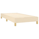 kontinentalseng med madras 90x190 cm stof cremefarvet