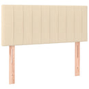 kontinentalseng med madras 90x190 cm stof cremefarvet
