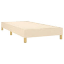 kontinentalseng med madras 100x200 cm stof cremefarvet