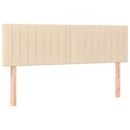 kontinentalseng med madras 140x200 cm stof cremefarvet
