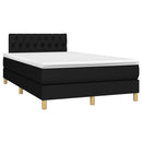 kontinentalseng med madras 120x200 cm stof sort