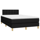 kontinentalseng med madras 120x200 cm stof sort