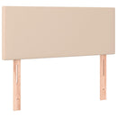 kontinentalseng 80x200 cm kunstlæder cappuccinofarvet