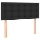 kontinentalseng med madras 90x200 cm kunstlæder sort