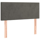 kontinentalseng med madras 100x200 cm fløjl mørkegrå