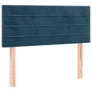 kontinentalseng med madras 80x200 cm fløjl mørkeblå