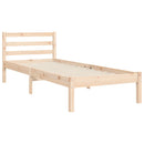 sengeramme med sengegavl 100x200 cm massivt træ