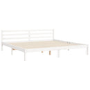 sengeramme med sengegavl 200x200 cm massivt træ hvid