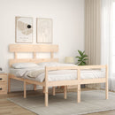 seniorseng med sengegavl 140x190 cm massivt træ