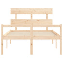 seniorseng med sengegavl 140x190 cm massivt træ