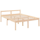 seniorseng med sengegavl 140x190 cm massivt træ