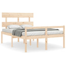 seniorseng med sengegavl 120x200 cm massivt træ
