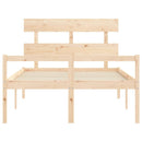 seniorseng med sengegavl 120x200 cm massivt træ