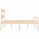 seniorseng med sengegavl 120x200 cm massivt træ