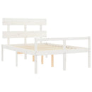 seniorseng med sengegavl 120x200 cm massivt træ hvid