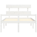 seniorseng med sengegavl 120x200 cm massivt træ hvid