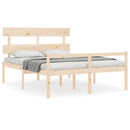seniorseng med sengegavl 160x200 cm massivt træ