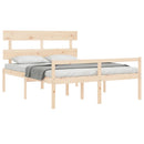seniorseng med sengegavl 160x200 cm massivt træ