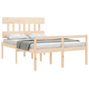 seniorseng med sengegavl 140x190 cm massivt træ