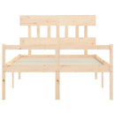 seniorseng med sengegavl 120x200 cm massivt træ