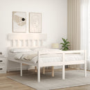 seniorseng med sengegavl 140x200 cm massivt træ hvid