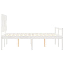 seniorseng med sengegavl 140x200 cm massivt træ hvid