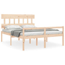 seniorseng med sengegavl 160x200 cm massivt træ