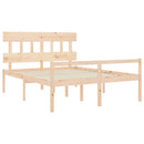 seniorseng med sengegavl 160x200 cm massivt træ