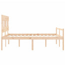 seniorseng med sengegavl 160x200 cm massivt træ