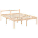 seniorseng med sengegavl 160x200 cm massivt træ