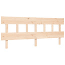 seniorseng med sengegavl 200x200 cm massivt træ