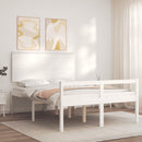 seniorseng med sengegavl 120x200 cm massivt træ hvid