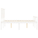 seniorseng med sengegavl 120x200 cm massivt træ hvid