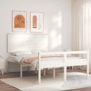 seniorseng med sengegavl 120x200 cm massivt træ hvid