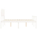 seniorseng med sengegavl 140x190 cm massivt træ hvid