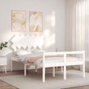seniorseng med sengegavl 120x200 cm massivt træ hvid