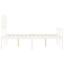 seniorseng med sengegavl 120x200 cm massivt træ hvid