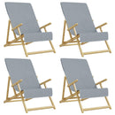 strandhåndklæder 4 stk. 60x135 cm 400 GSM stof grå