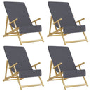 strandhåndklæder 4 stk. 60x135 cm 400 GSM stof antracitgrå
