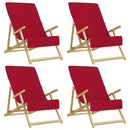 strandhåndklæder 4 stk. 60x135 cm 400 GSM stof bourgogne